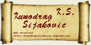 Kumodrag Šijaković vizit kartica